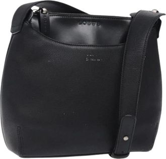 Loewe Pre-owned Leather Cross Body Bag - Dames - Vintage Schoudertas - Zwart - ONE Size - Leer - Vintage