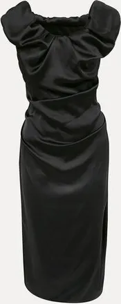 Vivienne Westwood Ginnie Amber Dress Charmeuse Satin Black 38 Women