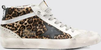 Golden Goose Sneakers Mid Star Golden Goose in cavallino animalier e pelle used