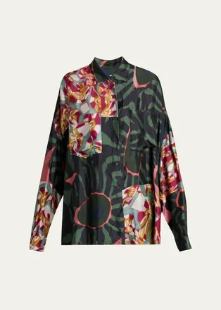 Dries Van Noten Casia Bis Relaxed Button-Down Shirt