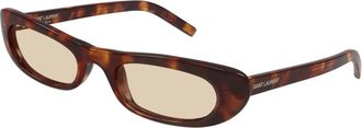 Saint Laurent SL 557 Shade Zonnebril - Dames - Zonnebrillen - Bruin - 53 MM - Accessoires