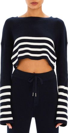 SER.O.YA Sharlie Stripe Sweater In Navy/white Stripe