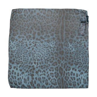 Dolce & Gabbana Foulard in seta con stampa leopardata - - Accessories - Donna - Multicolore - ONE SIZE