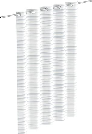 Eisl Duschvorhang »White Wave« Breite 180 cm waschbarer Antischimmel Textil Vorhang (Höhe 200 cm)
