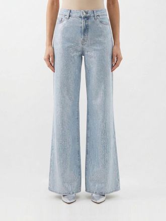 7 For All Mankind Jeans a zampa 7 For All Mankind in denim con paillettes