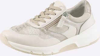 Casual Looks Sneaker CASUAL LOOKS, Damen, Gr. 36, vanille, Glattleder, Textil, Veloursleder, Schuhe Sneaker