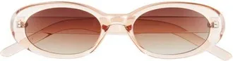 BP. Narrow Oval Sunglasses in Clear Natural at Nordstrom