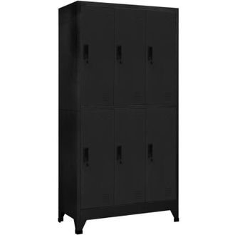 vidaXL Taquilla De Acero Negro 90x45x180 Cm Vidaxl