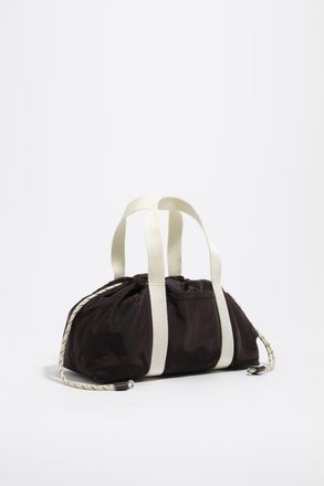 Bimba & Lola Carry Handle Nylon Mini Bag in Charcoal at Nordstrom