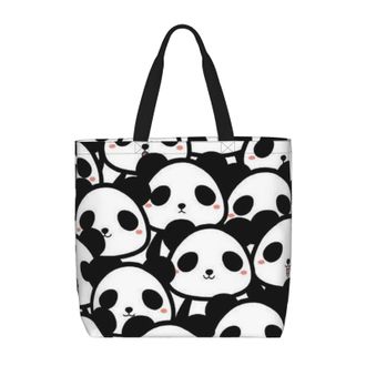 Generic Women Handbag Cute Panda Pattern Tote Bag Waterproof Casual Crossbody Bags, For Daily, Holiday, Swim, Wedding, Work