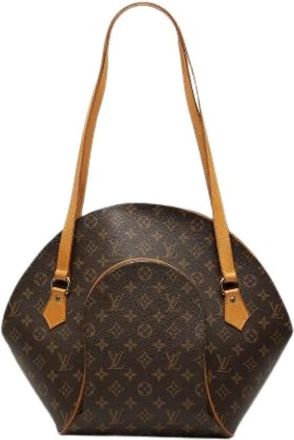 Louis Vuitton Pre-owned Ellipse GM Shopping Bag - Dames - Vintage Schoudertas - Bruin - ONE Size - Leer - Vintage