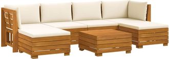 vidaXL 7 Uds. Conjunto De Sof&aacute;s De Exterior Madera De Acacia S&oacute;lida Vidaxl