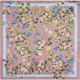 Cynthia Rowley Bloom Silk Scarf in Mauve Floral at Nordstrom