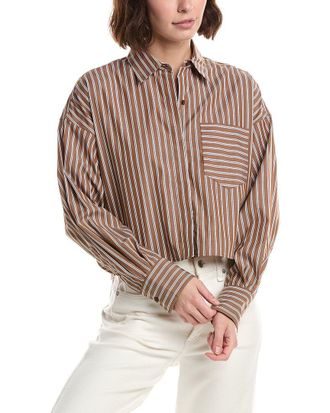 Rag & Bone Rag & Bone Marin Cropped Striped Shirt