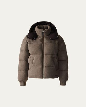 Mackage Mens Griffen Cashmere-Blend Down Jacket