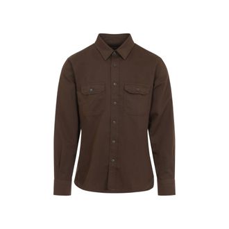 Tom Ford Bronze Olive Long Sleeve Shirt