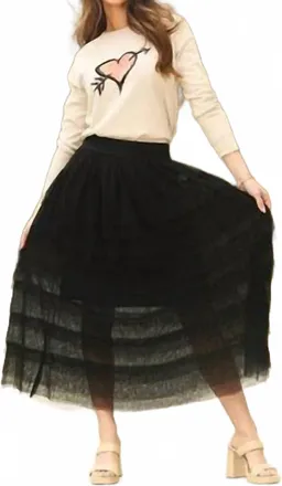 Elliott Lauren Tulle Skirt In Black