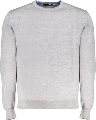 Harmont & Blaine Trui met ronde hals - Heren - Ronde hals truien - Grijs - L - Wol - Truien & Vesten