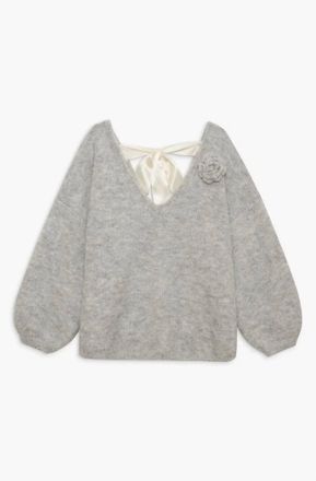 For Love & Lemons Womens Eisley Oversized Sweater In Grey