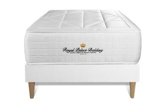 Royal Palace Bedding Royal Palace Bedding - Base Tapizada Blanco + Colch&oacute;n Con Muelles Y Viscoel&aacute;stica 90 X 200