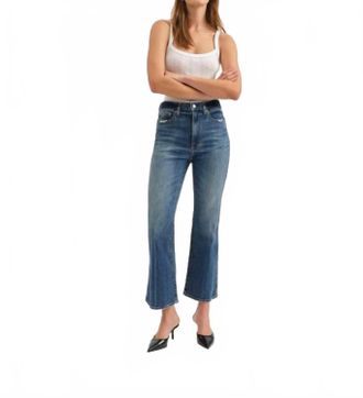 Daze Soho Rawcut High Rise Ankle Flare Jeans In Rush Hour