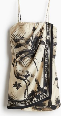 H&M Drapiertes Bandeau-Kleid - Beige