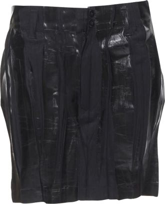 Issey Miyake lacquer pleated mini skirt