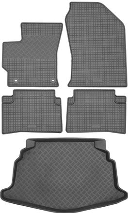 OEM Toyota Corolla Xii Hatchback A Partir De 2019 Set - Alfombrillas De Goma Para Coche + Alfombrilla Para Maletero