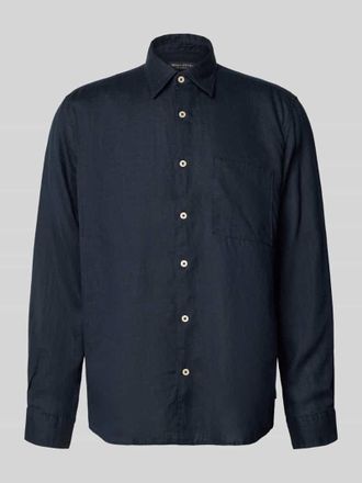 Marc O'Polo Regular Fit Freizeithemd aus reinem Leinen in Dunkelblau, Gr&ouml;&szlig;e XXL
