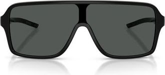 Ferrari 132mm Rectangular Sunglasses in Black Shiny/dark Grey at Nordstrom