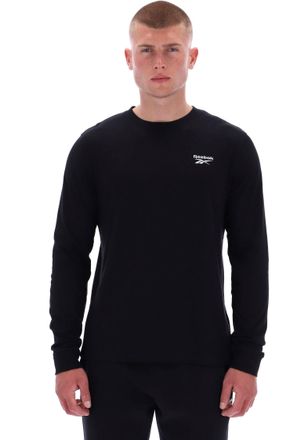 Reebok T-Shirt REEBOK ENZO SMALL LOGO CREW NECK LS TEE, Herren, Gr. XL, schwarz, Obermaterial: 100% Baumwolle, normal, Rundhals, Shirts T-Shirt