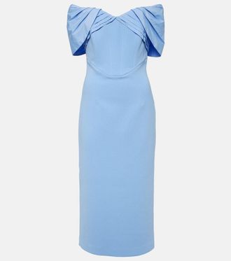 Rebecca Vallance Abito midi Juliana in crêpe e taffetà