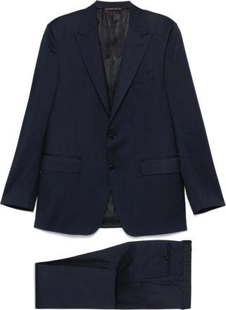 Canali Midnight Blue Pak met achterste ventilatieopeningen - Heren - Business pakken - Blauw - 2XL - Kostuums
