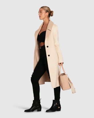 Belle & Bloom Lexington Two Tone Wool Blend Coat