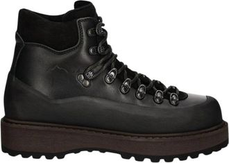 Diemme Roccia Vet Due Gomma Boot - Dames - Veterlaarzen - Zwart - 39 EU - Leer - Schoenen