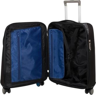 Piquadro Zachte Trolley met Powerbank - Heren - Handbagage koffer - Zwart - ONE Size - Leer - Koffers