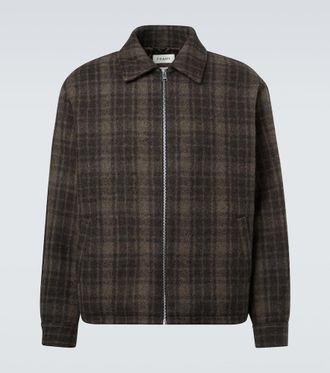 Frame Denim Checked virgin wool blouson jacket