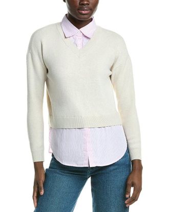 Design History Stripe Two-Fer Sweater