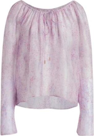Alberta Ferretti Spring blooms Blouse - Dames - Blouses - Roze - L - Organza - Overhemden