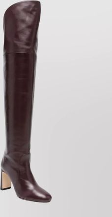 Stuart Weitzman over-the-knee block heel almond toe boots