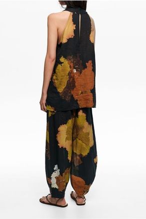 Bimba & Lola Baggy Linen-Blend Trousers in Blot Xl Black at Nordstrom, Size 38 Eu