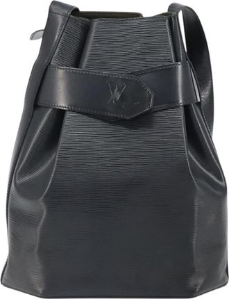 Louis Vuitton Vintage Sac Depaule Epi Leather Black Leather Handbag (Pre-Owned)