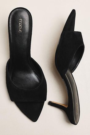 Maeve Pointed-Toe Heeled Mules