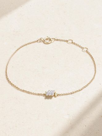Stone and Strand Bracciale In Oro 10 Carati Con Diamanti Twinkling Twine