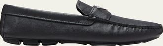 Prada Mens Triangle Logo Leather Drivers