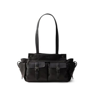 Prada Route Medium Leather Tote Bag