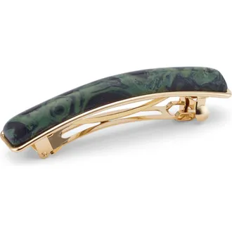 Lelet NY Cobee Marble Barrette in Malachite at Nordstrom