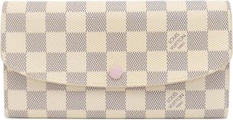 Louis Vuitton Azur Rose Ballerine Coated Canvas Long Wallet (Bi-Fold) (Pre-Owned)