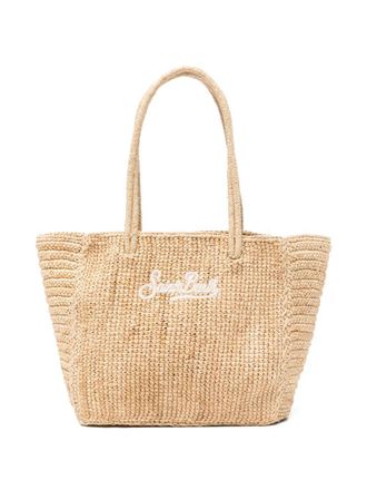 MC2 Saint Barth Woven Tote Bag with Embroidered Logo