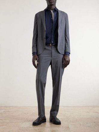 Slowear Tapered Virgin Wool-Blend Suit Trousers